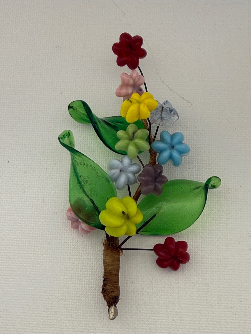 Czech Antique Glass Brooch